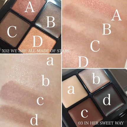 THREE アイディメンショナルクアッドパレットのクチコミ「#アイディメンショナルクアッドパレット 
03 IN HER SWEET WAY 6,000円.....」(3枚目)