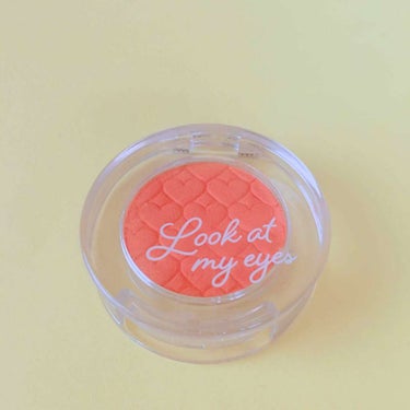 ETUDE HOUSE "look at my eyes"
*
*
品番分からなくなってしまいました…（笑）

かなりパキッとしたオレンジです🍊
今年の夏に重宝しました~ ~🤤🌼

私は特にチークとして