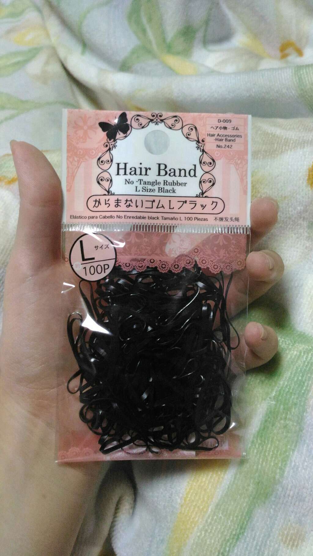からまないゴム S ブラック/DAISO/ヘアアクセサリーを使ったクチコミ(1枚目)