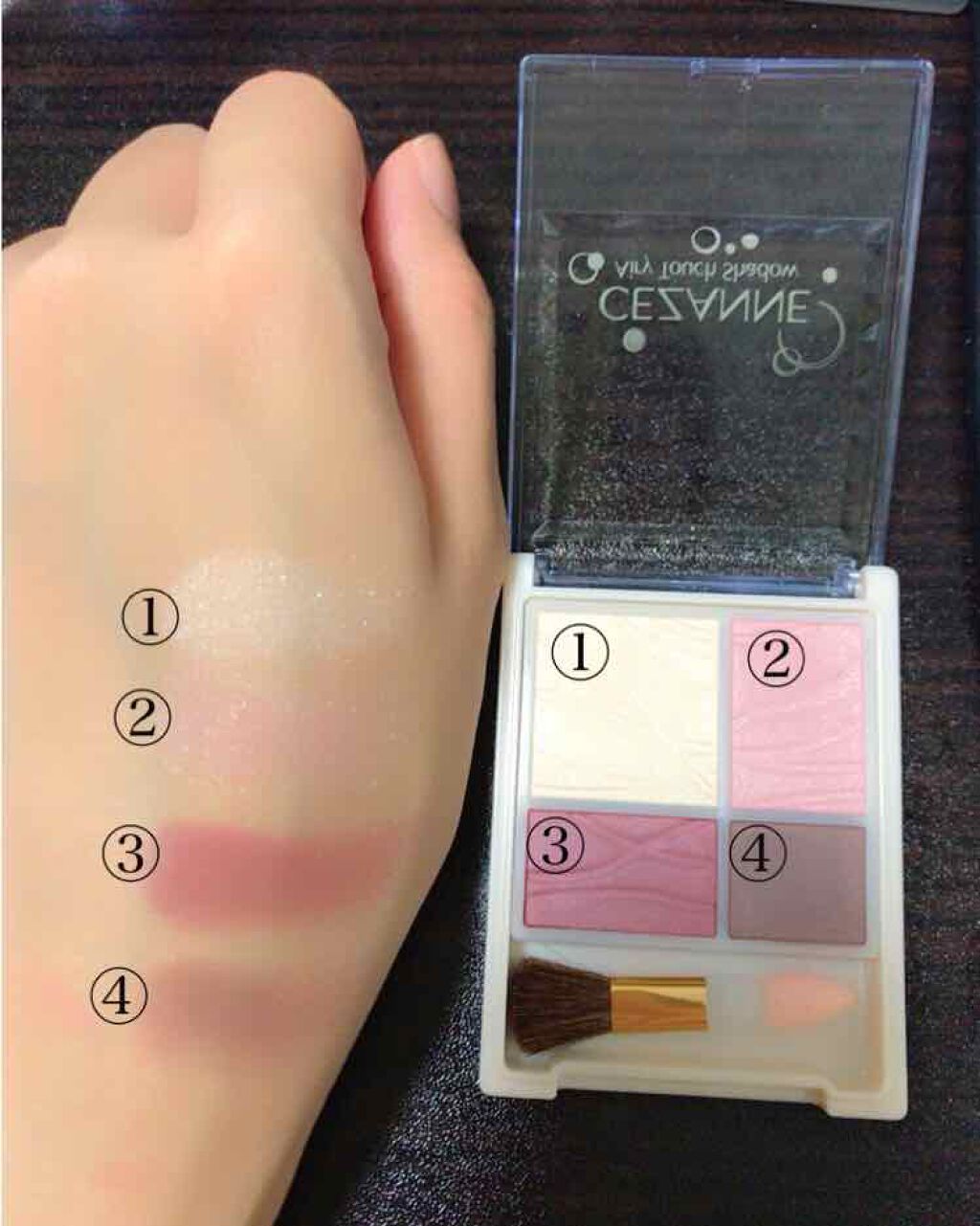 エアリータッチシャドウ/CEZANNE/アイシャドウパレットを使ったクチコミ（1枚目）