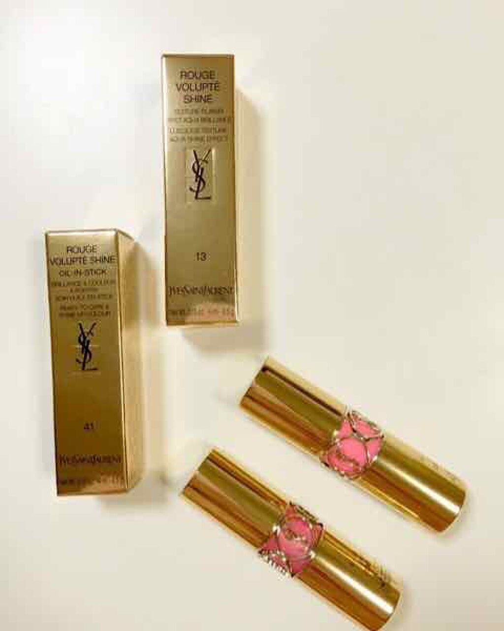 ルージュ ヴォリュプテ シャイン/YVES SAINT LAURENT BEAUTE/口紅を使ったクチコミ(1枚目)