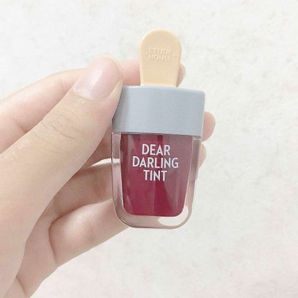 ディアダーリン ウォータージェルティント (アイスティント)/ETUDE/口紅を使ったクチコミ(2枚目)