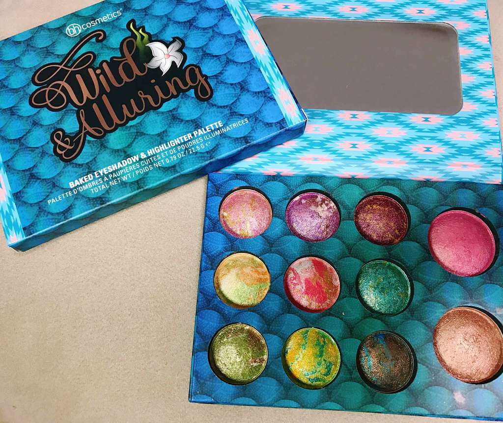 Wild & Alluring Baked Eyeshadow & Highlighter Palette/bh cosmetics/アイシャドウパレットを使ったクチコミ(1枚目)