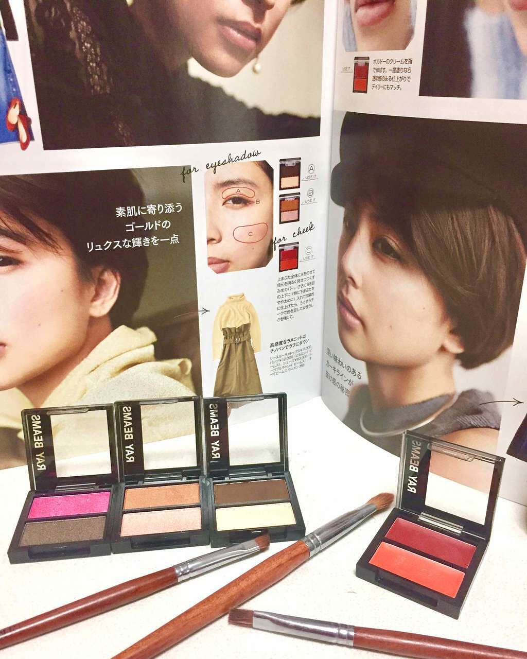 sou on LIPS 「先日購入したGinaの付録のアイシャドウ&リップでメイクをしま..」(1枚目)