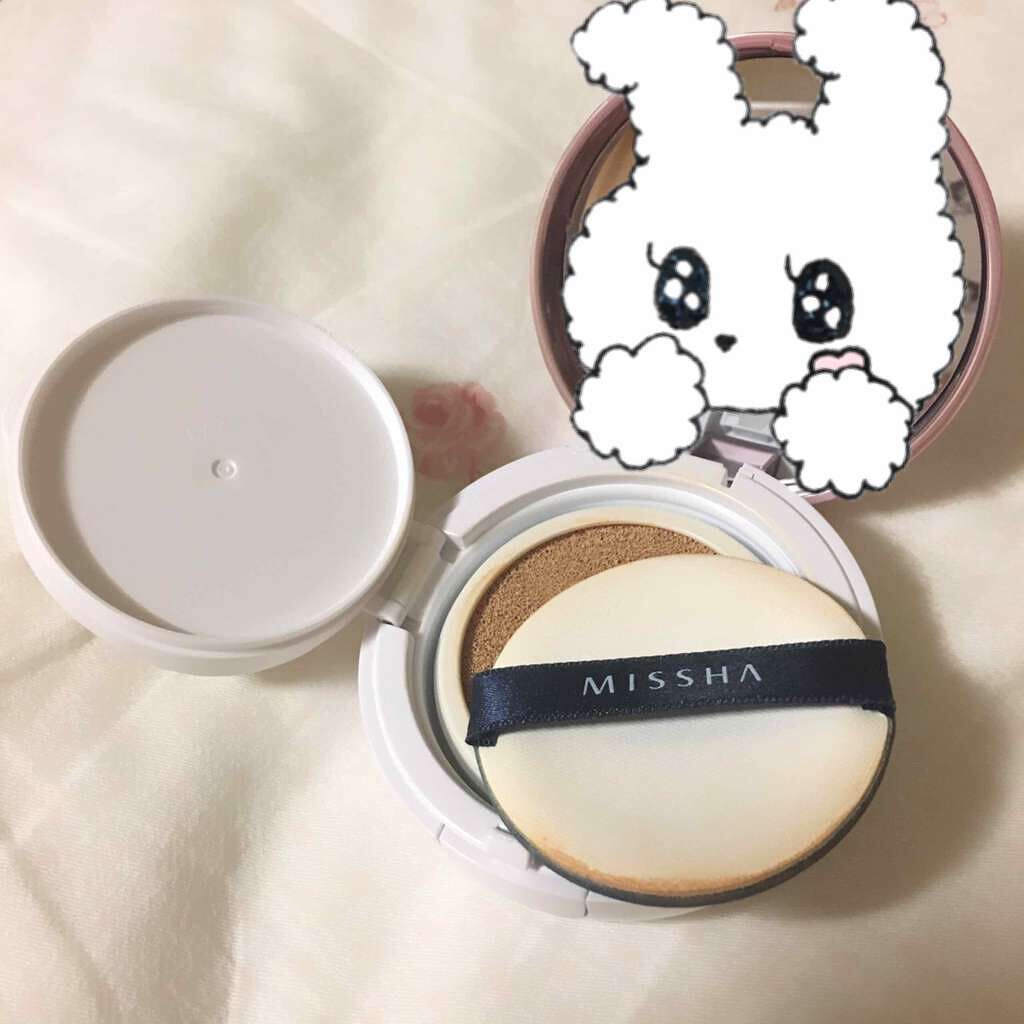 M クッション ファンデーション（ピンクル）/MISSHA/クッションファンデーションを使ったクチコミ（2枚目）