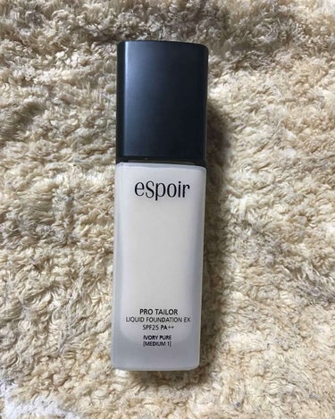 eSpoir PRO TAILOR LIQUID FOUNDATION EX

No.Y303 IVORY PURE

韓国のブランドで、その中でも
少しだけ価格帯の高いブランドです。

少し前に通販で