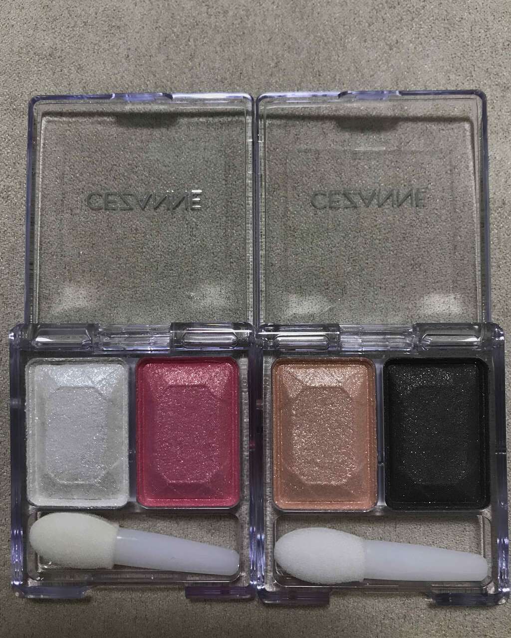 ツーカラー アイシャドウ ラメシリーズ/CEZANNE/アイシャドウパレットを使ったクチコミ(2枚目)