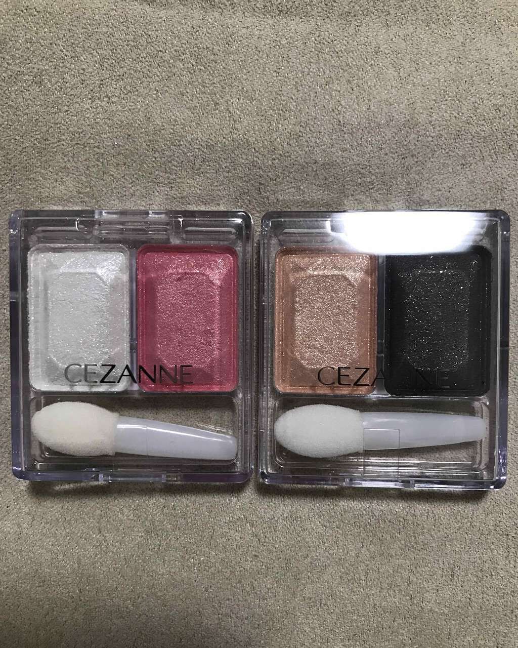 ツーカラー アイシャドウ ラメシリーズ/CEZANNE/アイシャドウパレットを使ったクチコミ(1枚目)