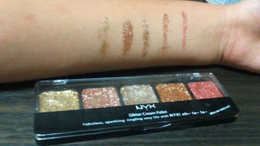 グリッタークリームパレット/NYX Professional Makeup/ジェル・クリームアイシャドウを使ったクチコミ（2枚目）