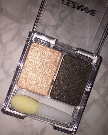 ツーカラー アイシャドウ ラメシリーズ/CEZANNE/アイシャドウパレットを使ったクチコミ(1枚目)