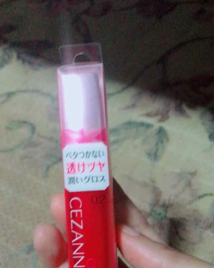 CEZANNE ジェルグロスリップのクチコミ「キラキラしててツヤある唇になります٩(ˊᗜˋ*)و
最初だけ少しベタつきありますが時間たてば.....」(1枚目)