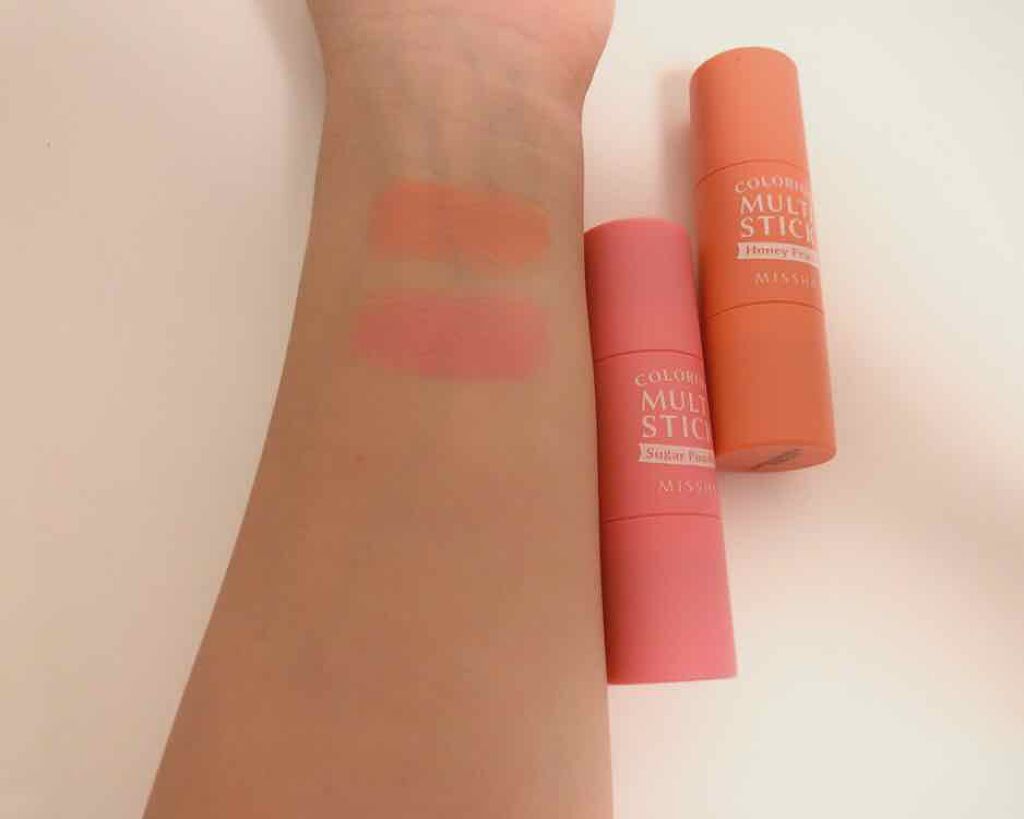 カラーリング マルチ スティック/MISSHA/ジェル・クリームチークを使ったクチコミ(3枚目)