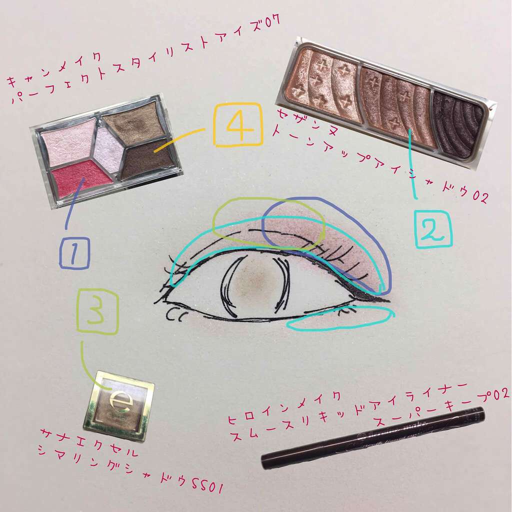 トーンアップアイシャドウ/CEZANNE/アイシャドウパレットを使ったクチコミ（1枚目）