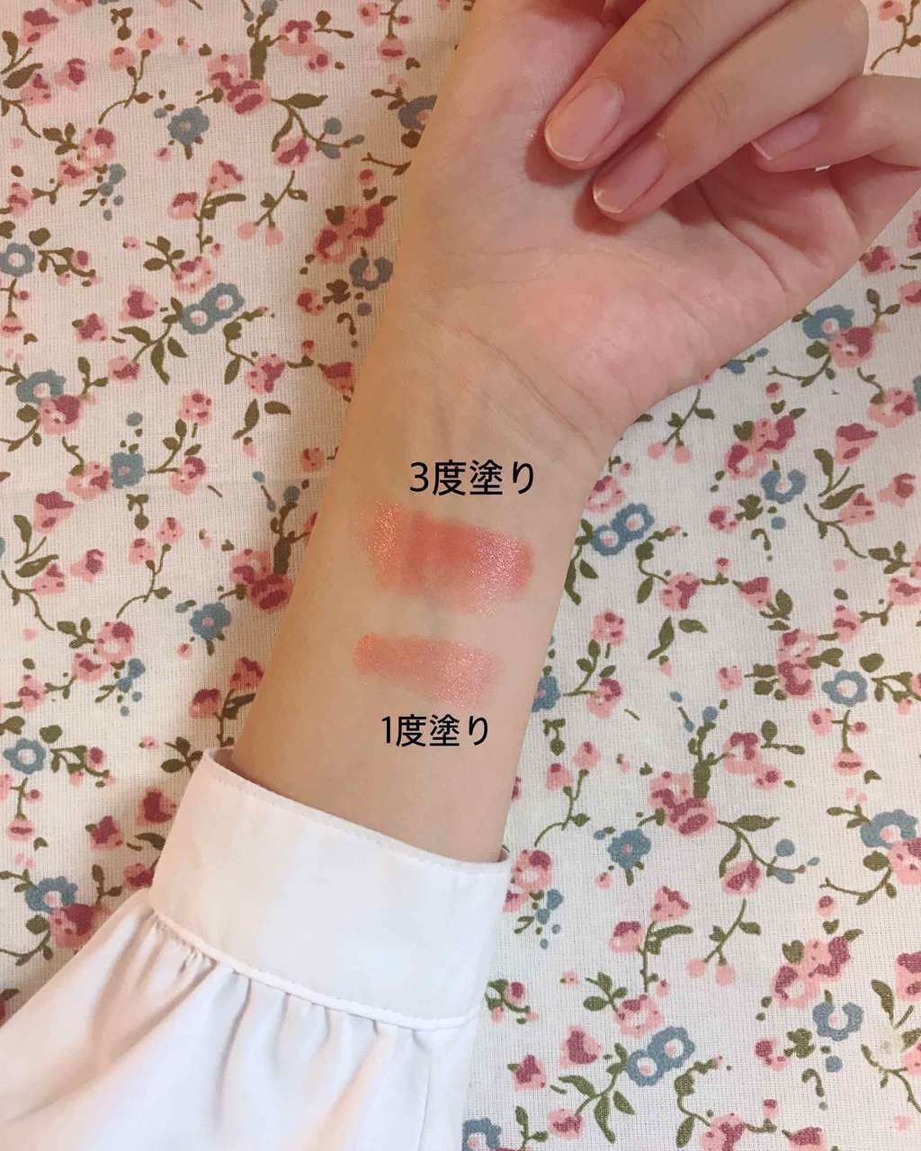 ラスティンググロスリップ/CEZANNE/口紅を使ったクチコミ（2枚目）