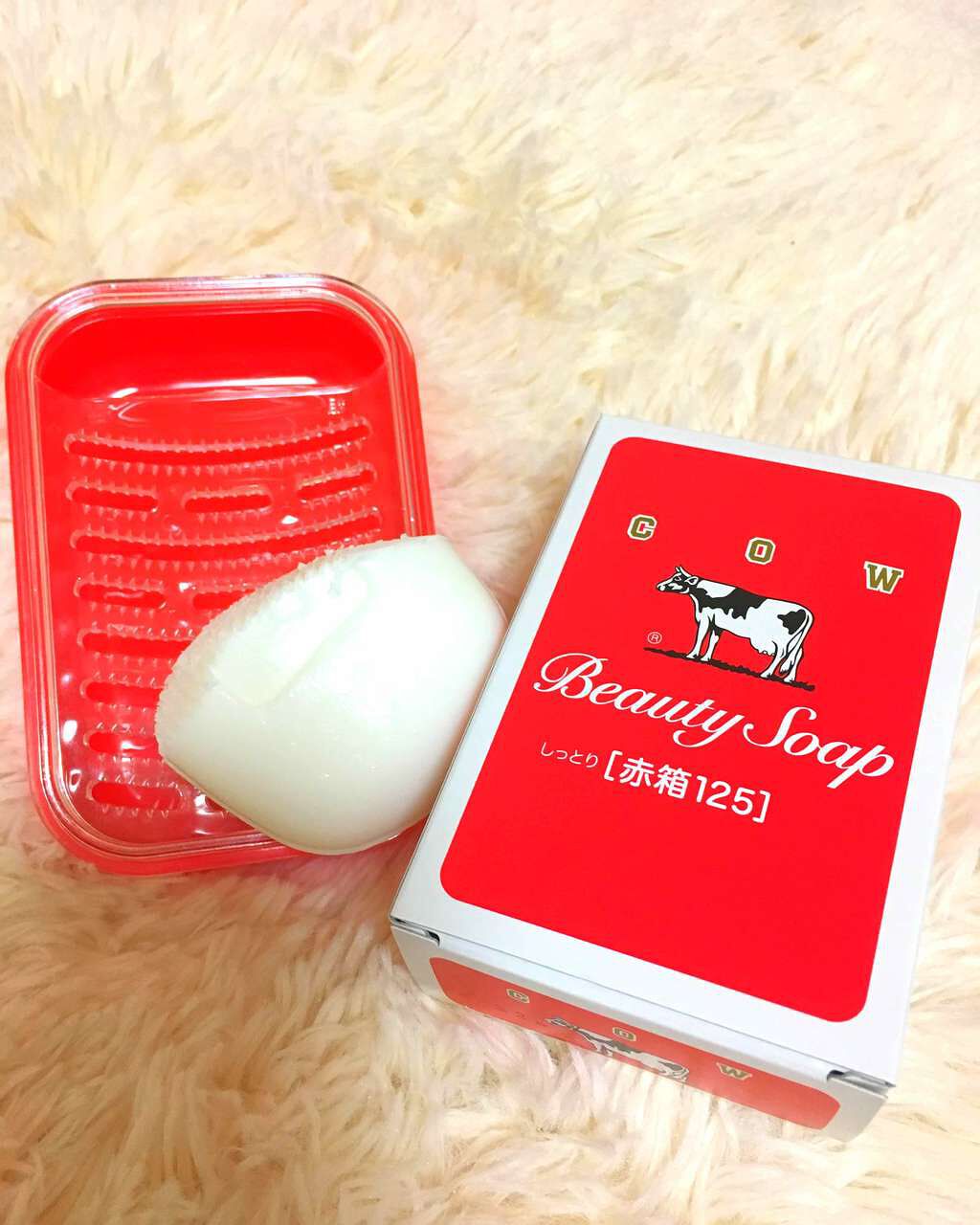 赤箱 (しっとり)｜カウブランドの口コミ - カウブランド 牛乳石鹸 (赤
