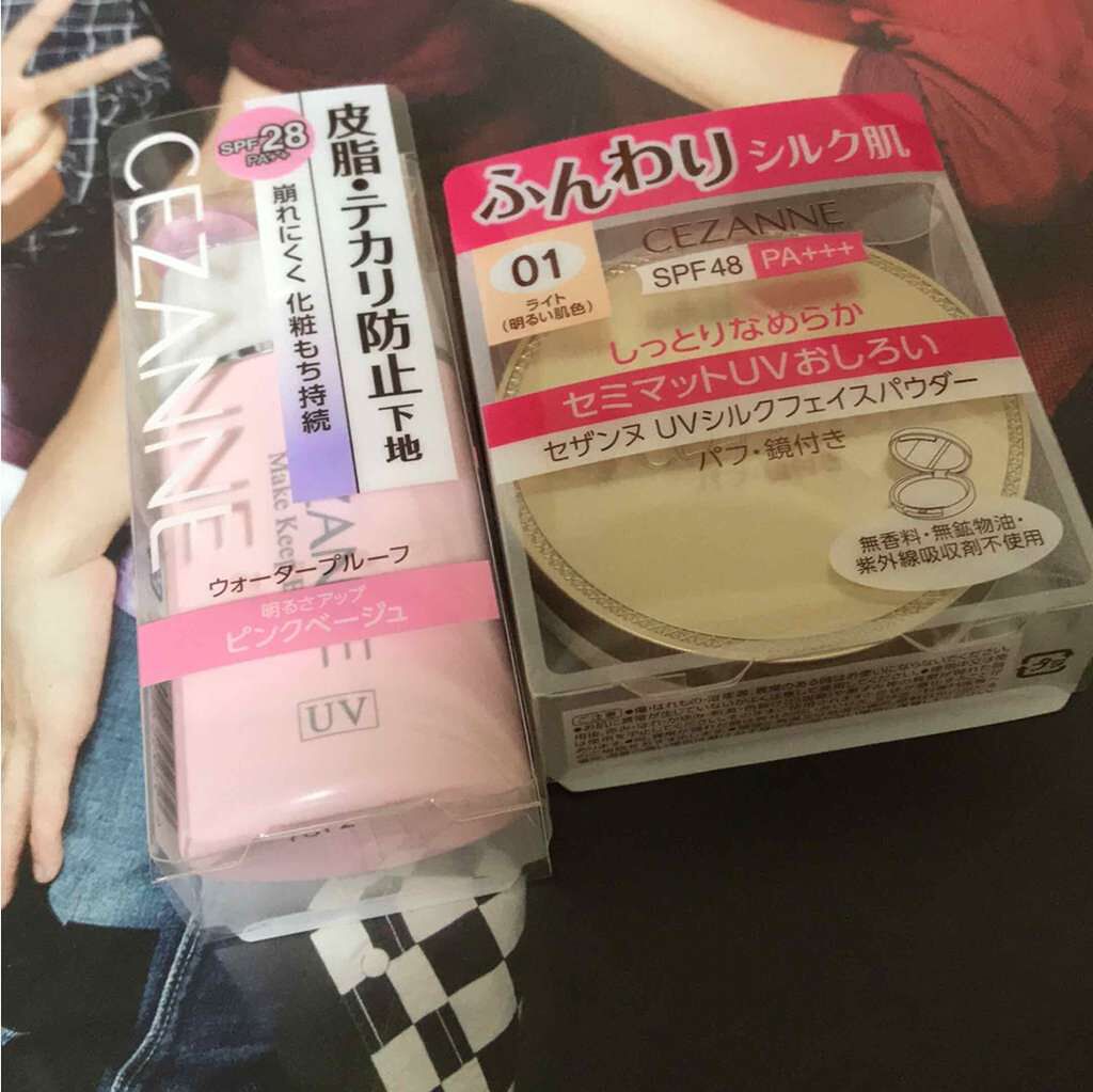 UVシルクフェイスパウダー/CEZANNE/プレストパウダーを使ったクチコミ（1枚目）