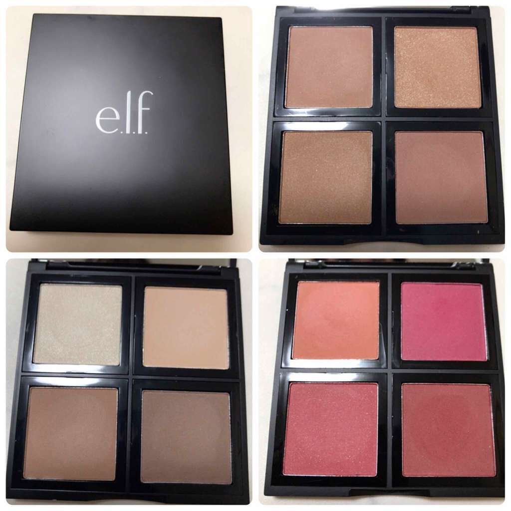 e.l.f. Cosmetics ブロンザーパレットのクチコミ「
通販で頼んでいたelfのコスメが届きました¨̮ )/

contour、bronzer、br.....」（1枚目）