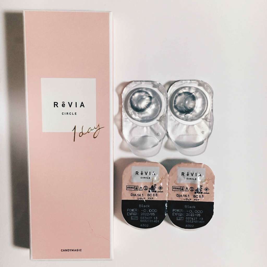 ReVIA 1day [CIRCLE] BLACK（ブラック）/ReVIA/ワンデー（１DAY）カラコンを使ったクチコミ（1枚目）