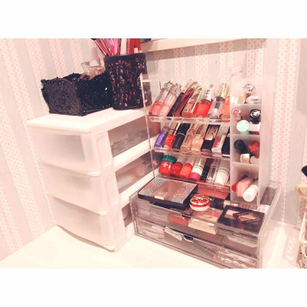 重なるアクリルケース2段引出・大/無印良品/その他化粧小物を使ったクチコミ(2枚目)