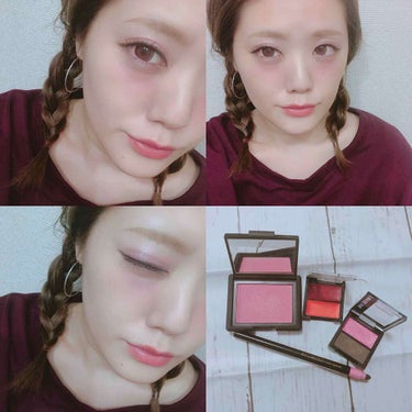 NARS ブラッシュのクチコミ「今日は💘🐇ピンクメイク🐰💘をしましたょ☝🏻👶🏼🌟Ginaの付録Ray BEAMSのアイシャドウ.....」（1枚目）