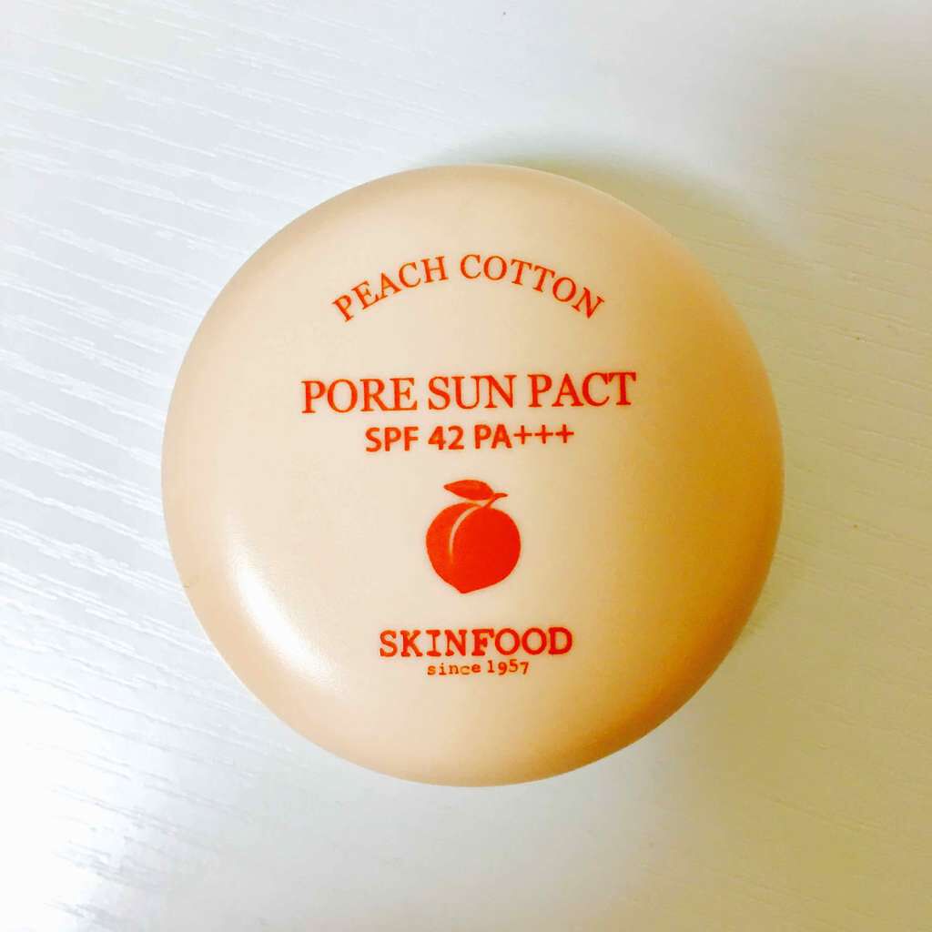 ピーチコットン ポア サンパクト/SKINFOOD/プレストパウダーを使ったクチコミ(1枚目)