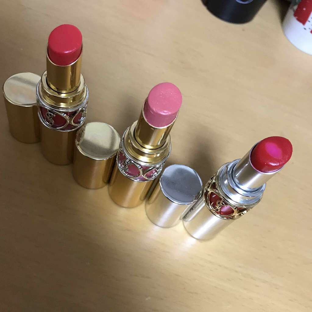 ルージュ ヴォリュプテ シャイン/YVES SAINT LAURENT BEAUTE/口紅を使ったクチコミ(2枚目)