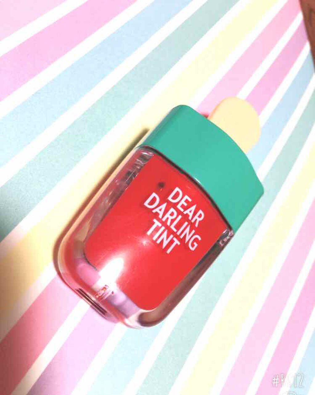 ディアダーリン ウォータージェルティント (アイスティント)/ETUDE/口紅を使ったクチコミ(2枚目)