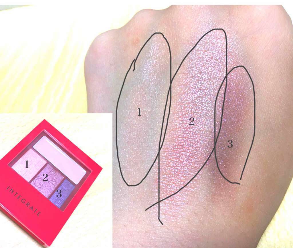 アクセントカラーアイズ CC/インテグレート/アイシャドウパレットを使ったクチコミ（2枚目）