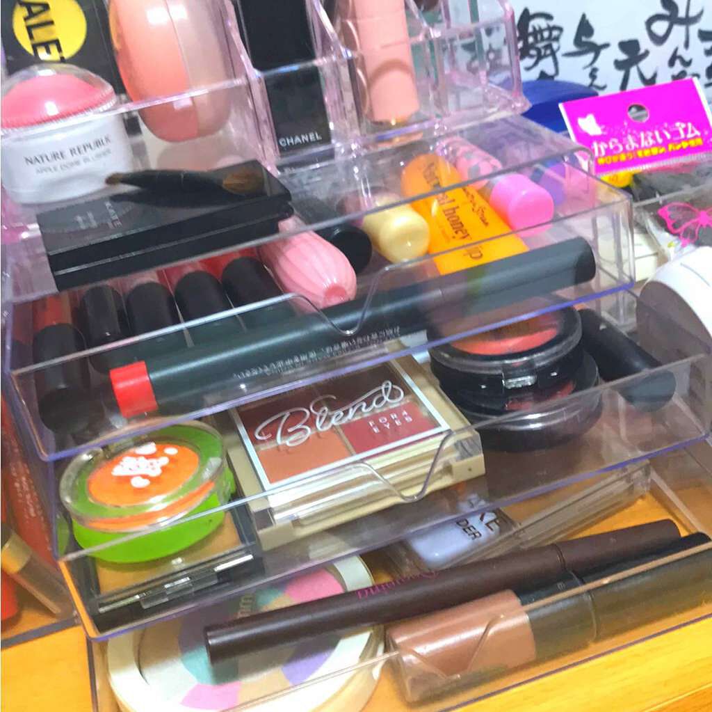 3段式クリアーケース/DAISO/その他化粧小物を使ったクチコミ（2枚目）