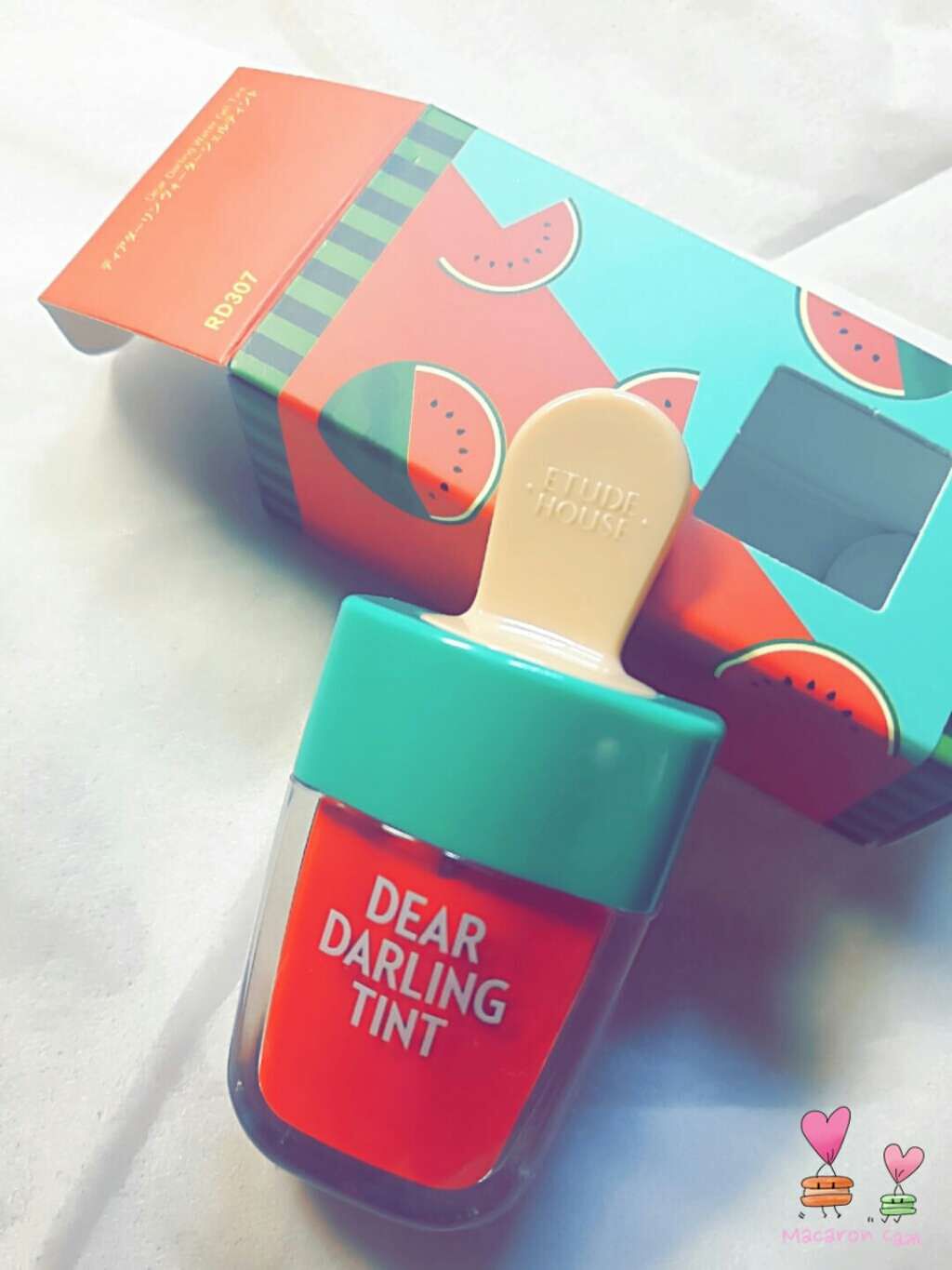 ディアダーリン ウォータージェルティント （アイスティント）/ETUDE/口紅を使ったクチコミ（2枚目）