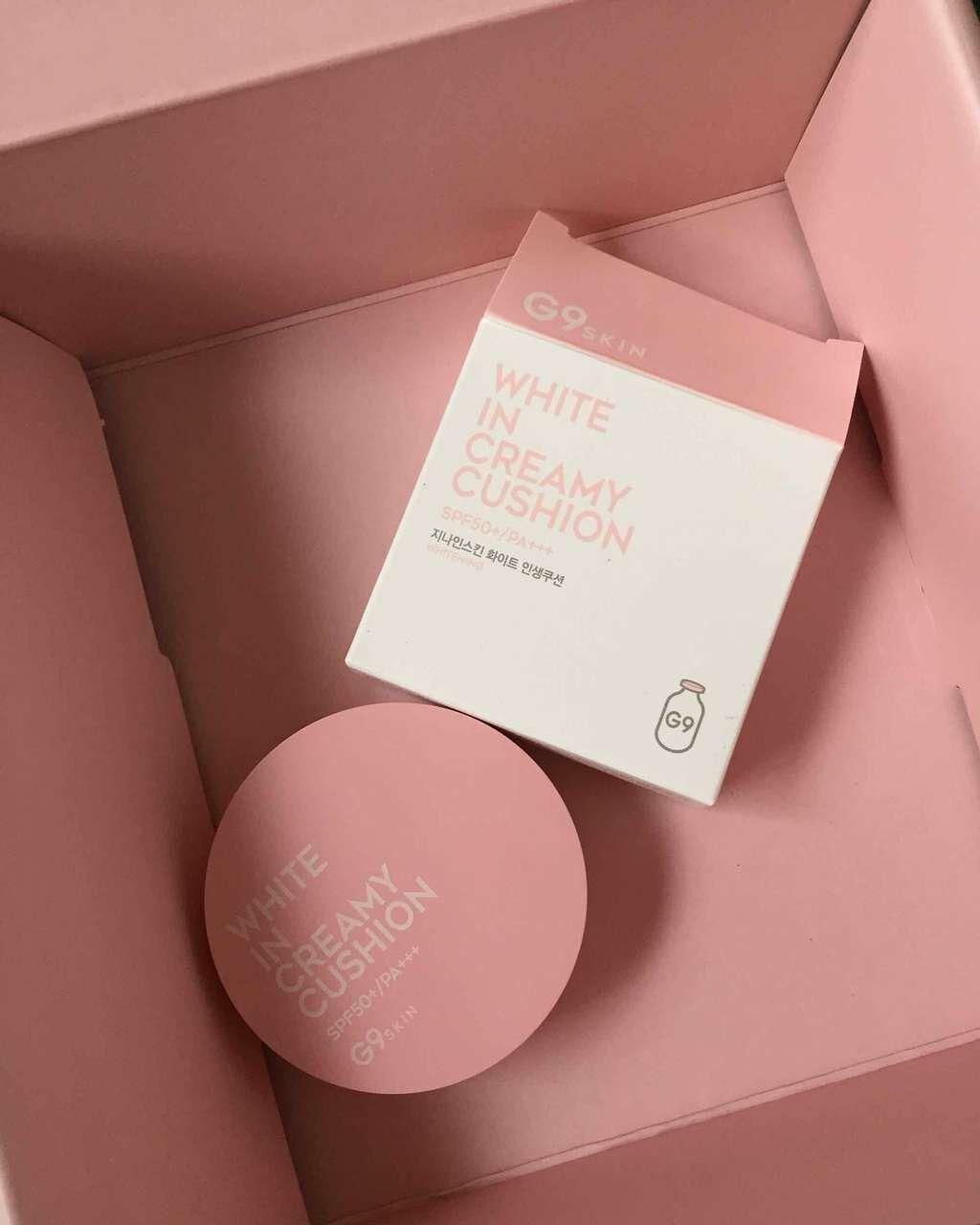 WHITE CREAMY CUSHION(ウユファンデ)/G9SKIN/化粧下地を使ったクチコミ(1枚目)