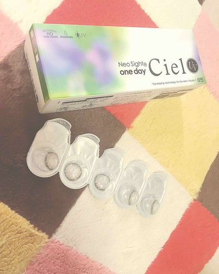 ネオサイトワンデー シエルUV シエルグリーン/Aire/ワンデー(1DAY)カラコンを使ったクチコミ(1枚目)