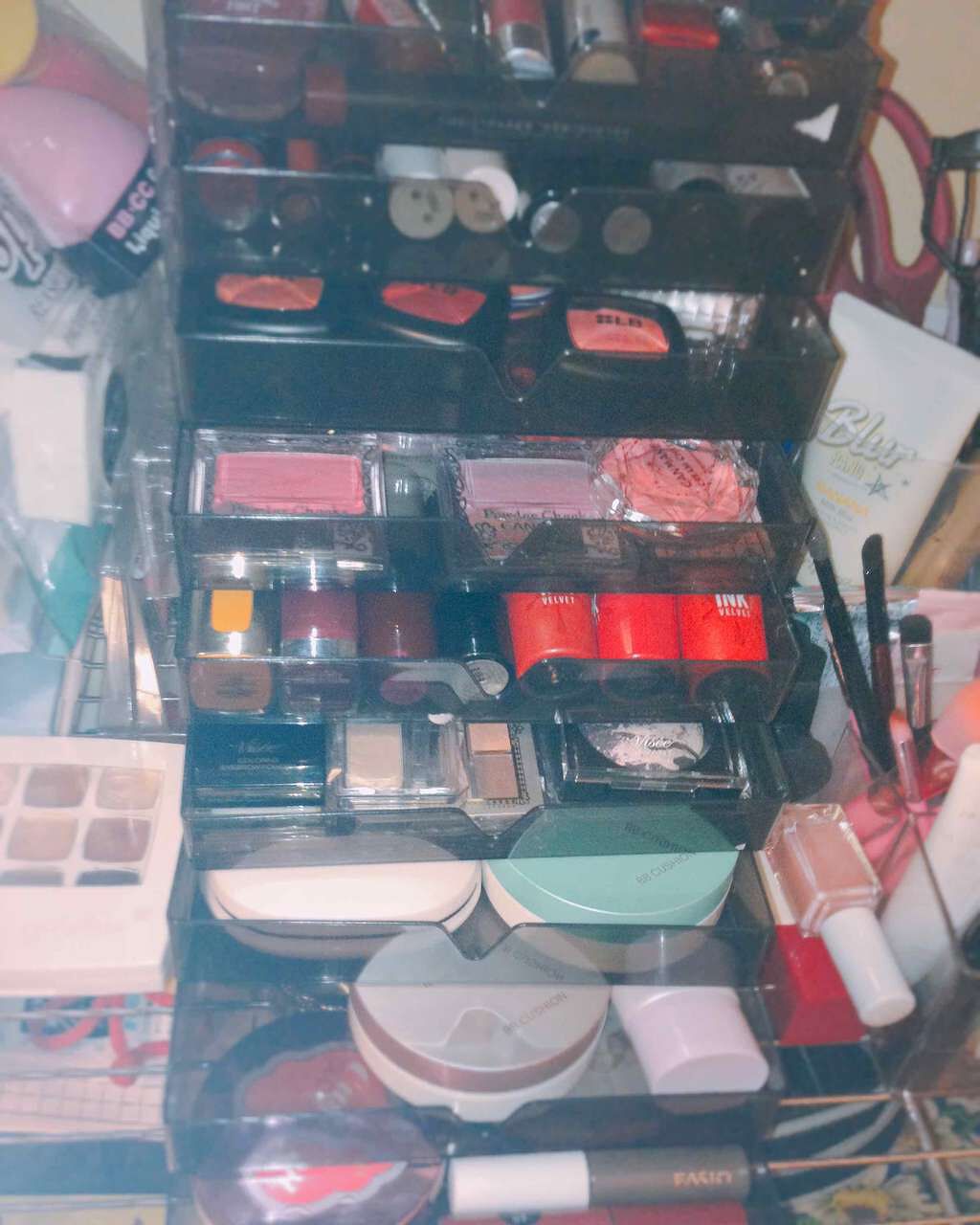 3段式クリアーケース/DAISO/その他化粧小物を使ったクチコミ(4枚目)