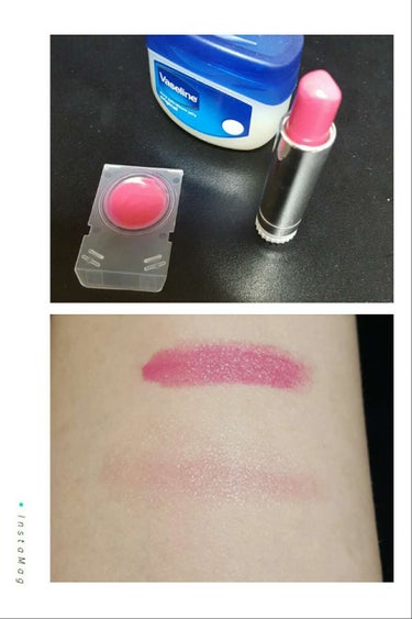 ちふれの345が似合わなかったので捨てるのもなぁ～…って事で思いきってリップにしてみました💄
あまりお金を使いたくなかったので(すみません💦笑)手持ちのヴァセリンで(^^)
なかなかいい感じに出来たので