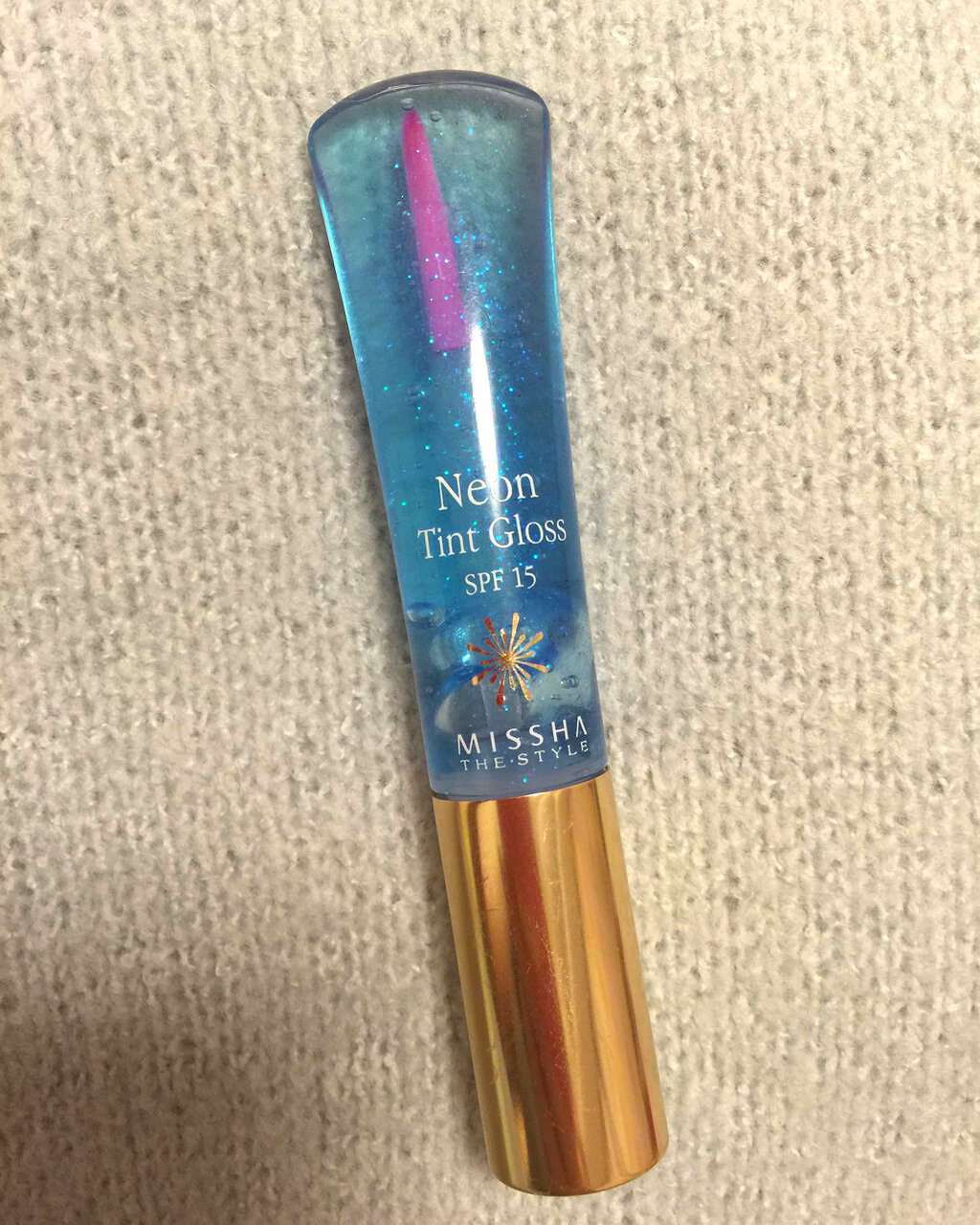 MISSHA ネオン ティント グロスのクチコミ「MISSHA ネオンティントグロス ブルー

以前プレゼントでいただいたのですが、MISSHA.....」（1枚目）