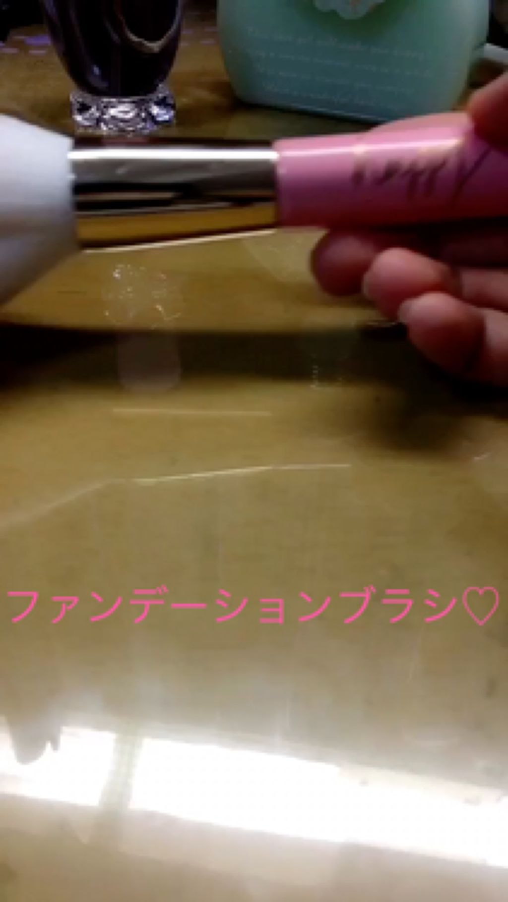 春姫 ファンデーションブラシ/DAISO/メイクブラシを使ったクチコミ（2枚目）