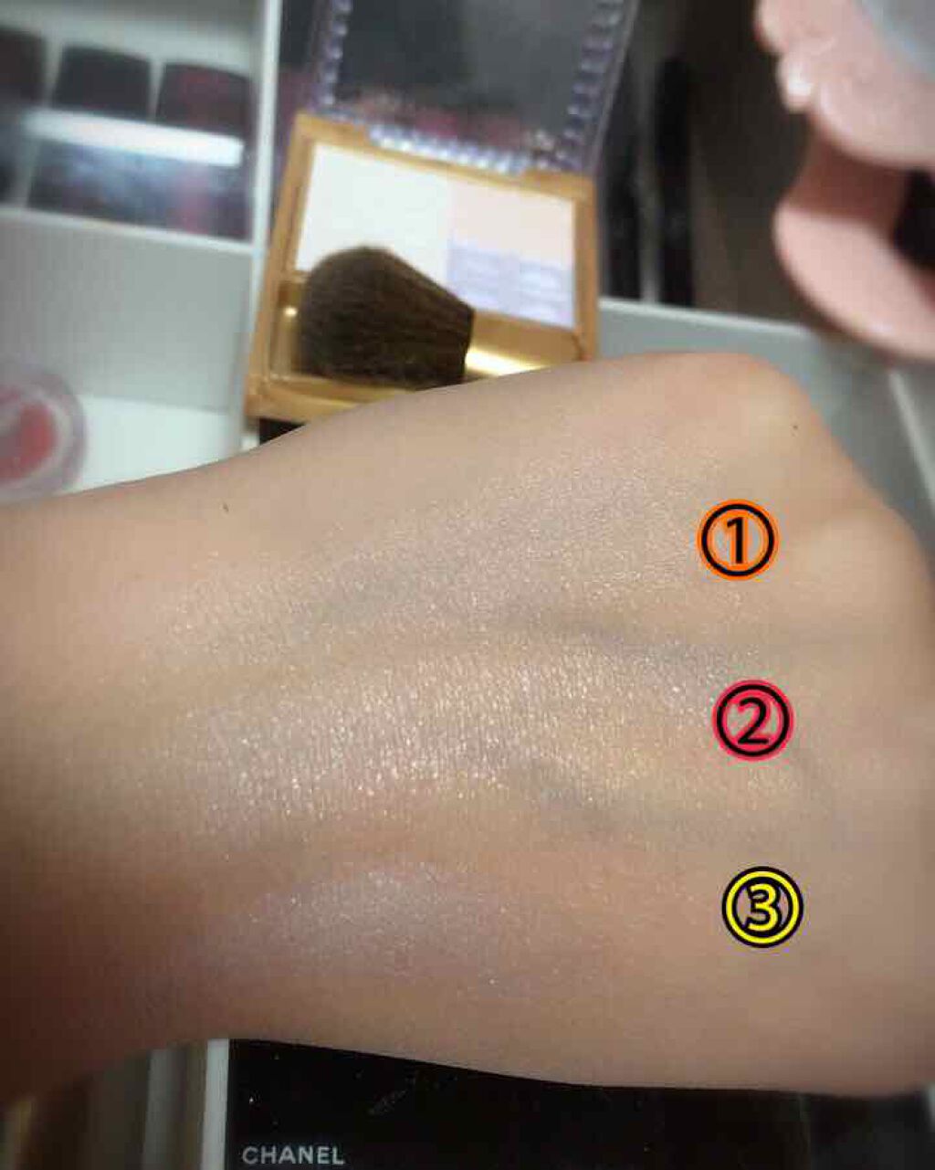 プレミアムショコラハイライター/スウィーツ スウィーツ/パウダーハイライトを使ったクチコミ(2枚目)