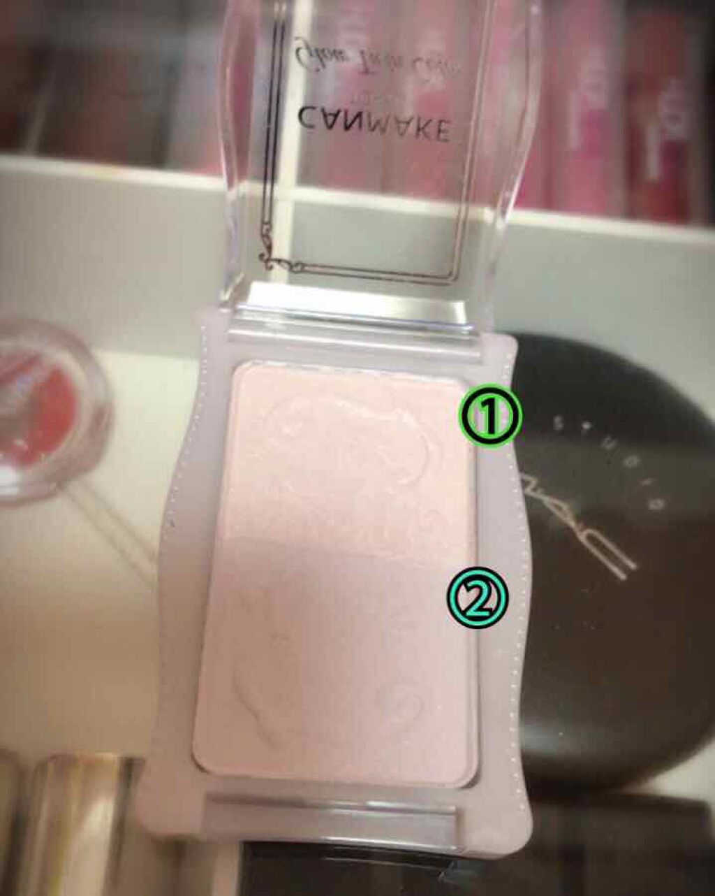 プレミアムショコラハイライター/スウィーツ スウィーツ/パウダーハイライトを使ったクチコミ(3枚目)