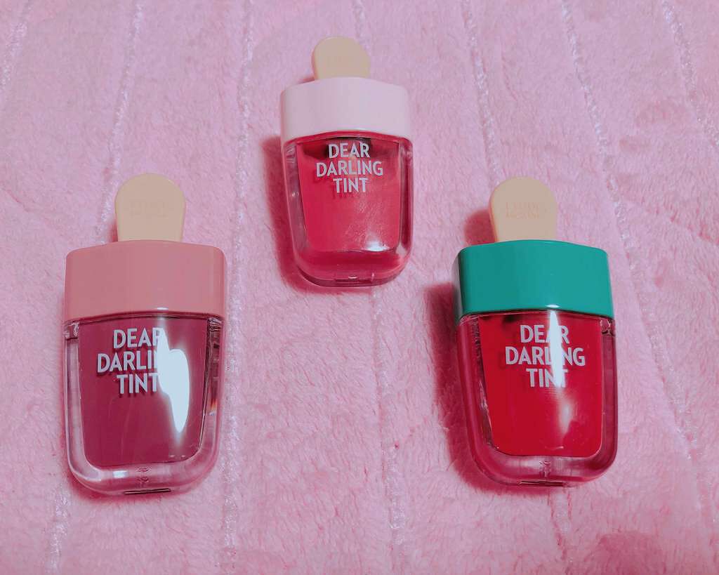 ディアダーリン ウォータージェルティント (アイスティント)/ETUDE/口紅を使ったクチコミ(2枚目)