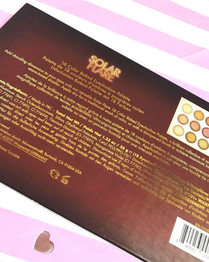 Solar Flare 18 Color Baked Eyeshadow Palette/bh cosmetics/アイシャドウパレットを使ったクチコミ(3枚目)