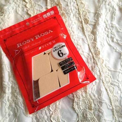 バリュースポンジ ダイヤ型 タイプM 6P/ロージーローザ/パフ・スポンジを使ったクチコミ(1枚目)