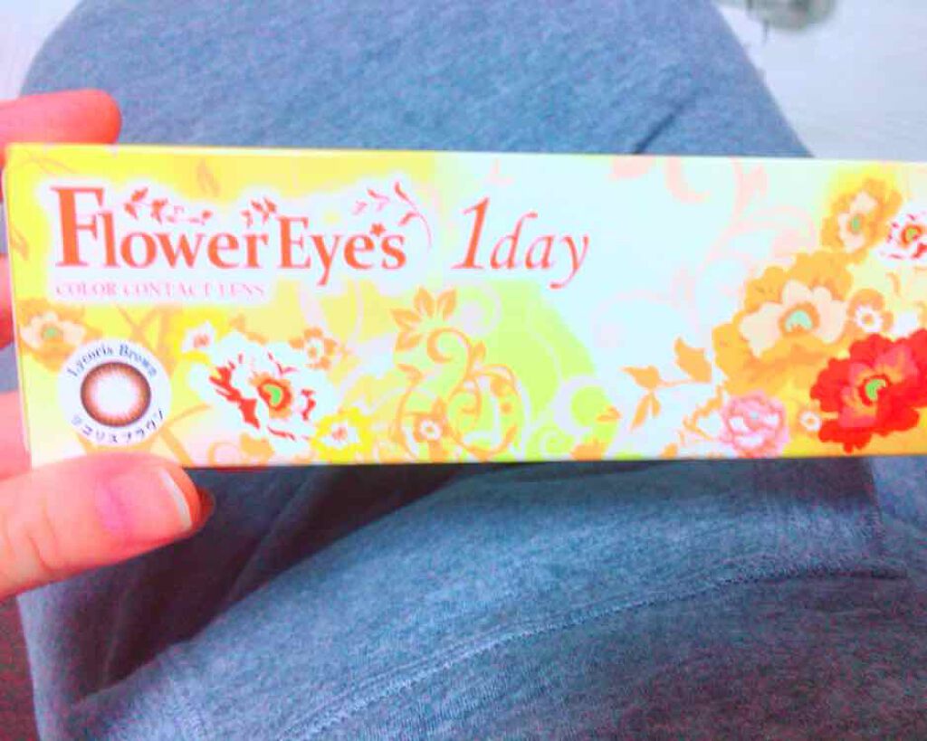 フラワーアイズ ワンデー/株式会社ビューフロンティア/ワンデー(1DAY)カラコンを使ったクチコミ(1枚目)