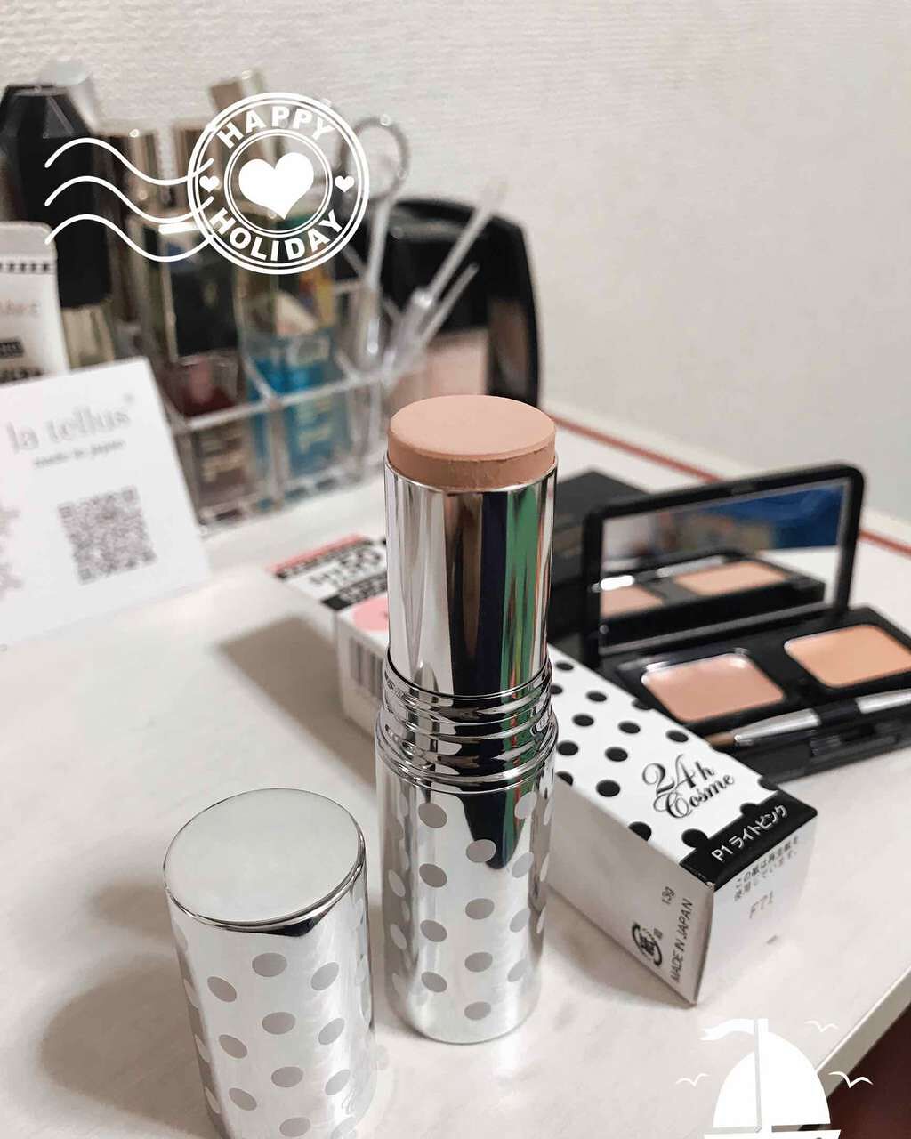 24h スティックカバーファンデーション P1 ライトピンク/24h cosme/スティックコンシーラーを使ったクチコミ（2枚目）