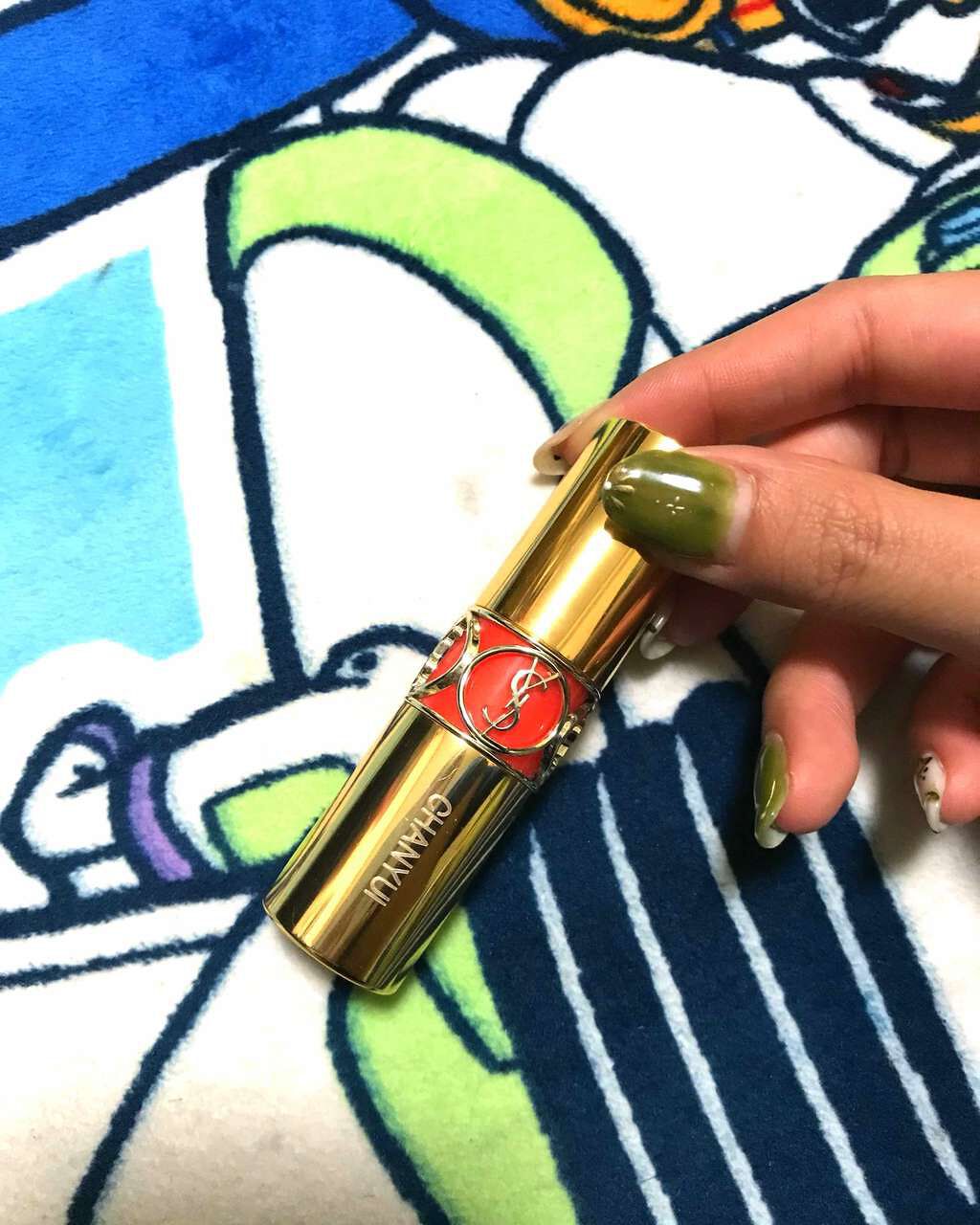 ルージュ ヴォリュプテ シャイン/YVES SAINT LAURENT BEAUTE/口紅を使ったクチコミ(1枚目)