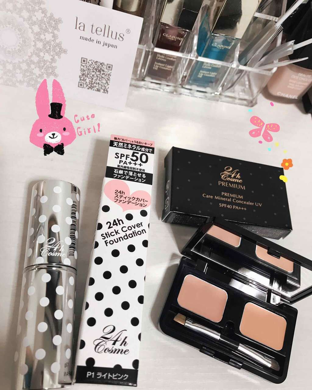 24h スティックカバーファンデーション P1 ライトピンク/24h cosme/スティックコンシーラーを使ったクチコミ（1枚目）