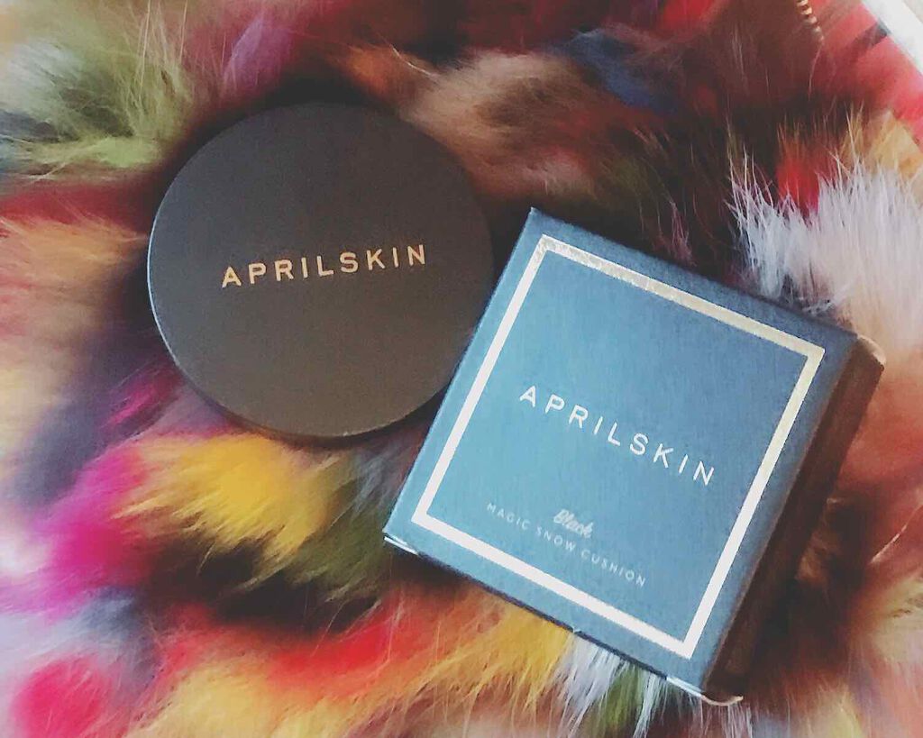 マジックスノークッション ブラック 2.0/APRILSKIN/クッションファンデーションを使ったクチコミ(1枚目)