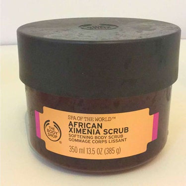 THE BODY SHOP
AFRICAN XIMEIA SCRUB
350ml 13.5 OZ (385g)
4860円(税込)

スクラブなんですが、そんなにつぶつぶがザラザラと入ってるというよりは