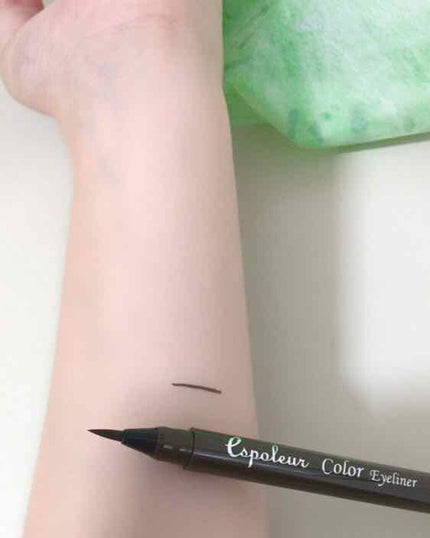 エスポルールカラーアイライナー ダークブラウン/エスポルール/リキッドアイライナーを使ったクチコミ(1枚目)