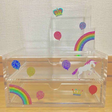 重なるアクリルケース2段引出/無印良品/その他化粧小物を使ったクチコミ(1枚目)