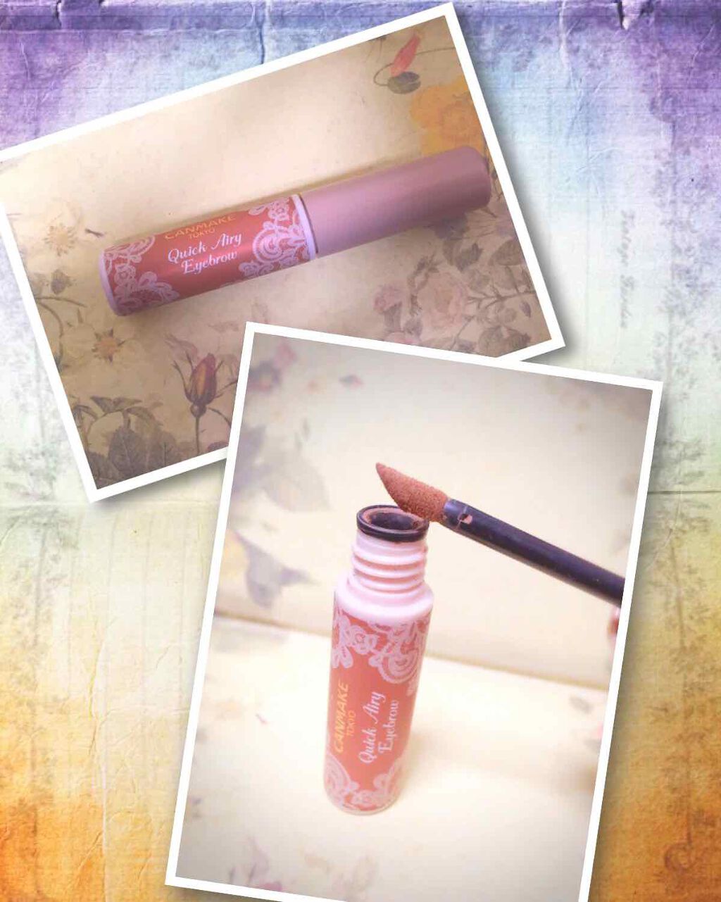 クイックエアリーアイブロウ 02 スウィートピーチティー/キャンメイク/パウダーアイブロウを使ったクチコミ（1枚目）